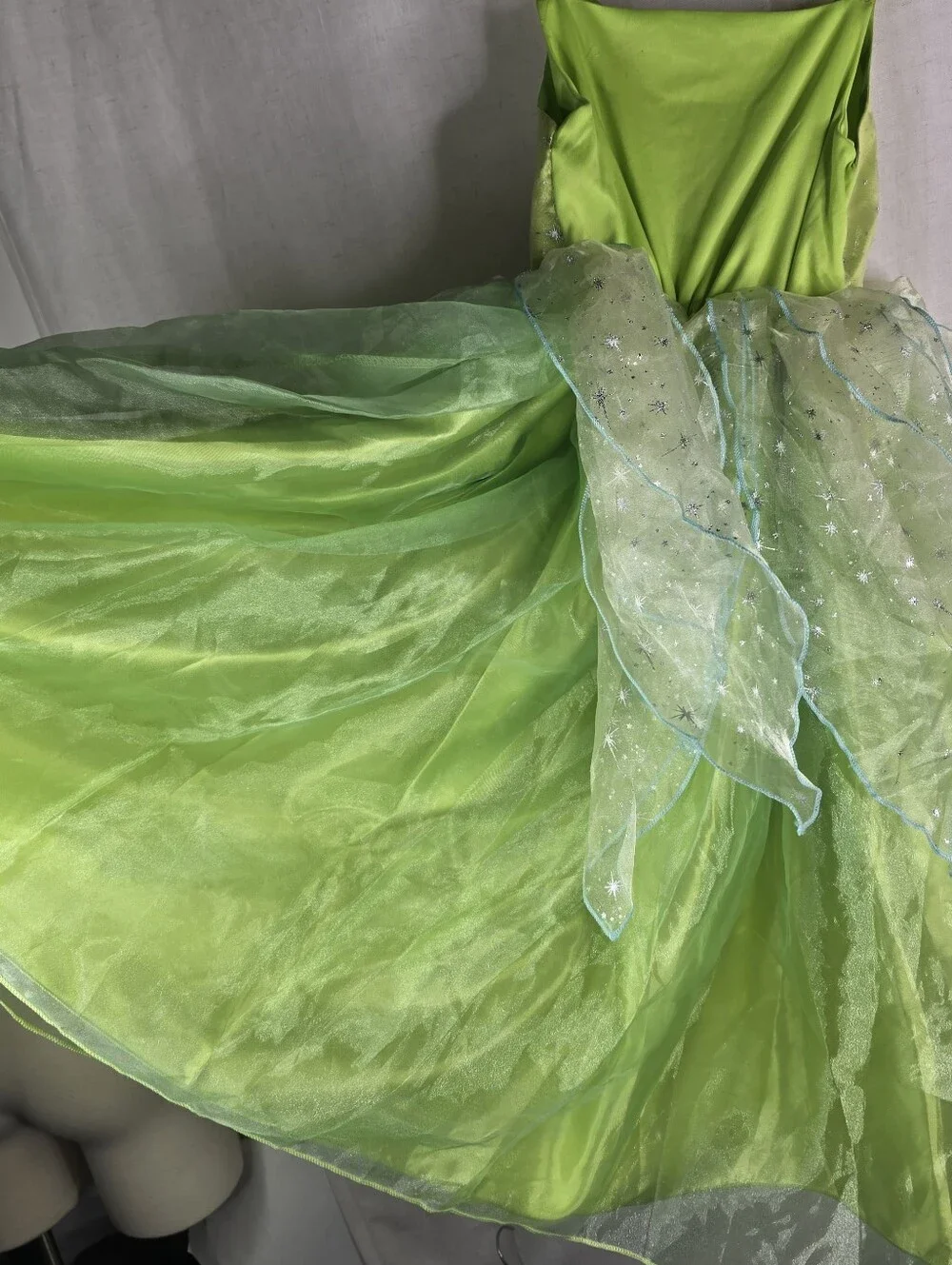 Toddler Girls Size 8 Eu 130 Dress Up Green Glitter Fairy Dress Tutu Costume